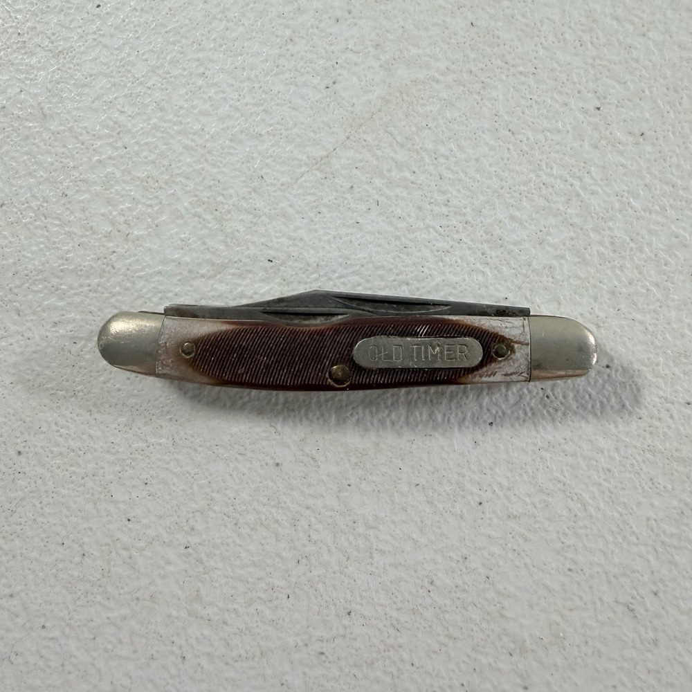 VTG Schrade Old Timer 106OT Stockman 2 Blade Knife USA Scissors Delrin Handles - Picture 7 of 11